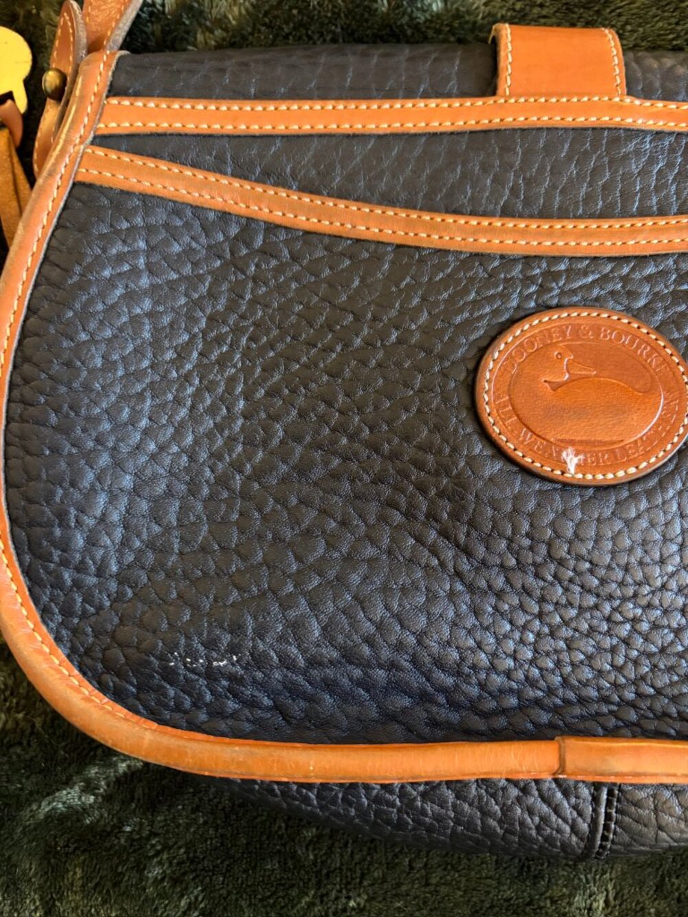 Dooney and Bourke Crossbody Flap Leather Saddle Bag - Picture 5 of 9